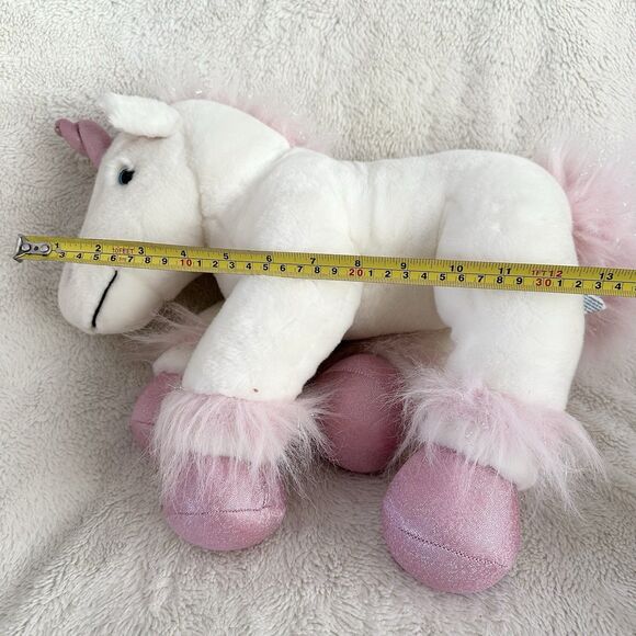 Build A Bear Workshop Unicorn Plush White Pink Sparkle Stuffed Animal - Picture 5 of 5